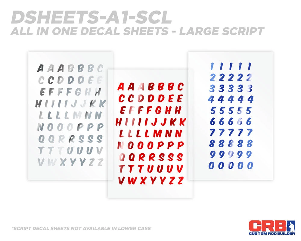 CRB All-in-One Number & Alphabet Rod Decal Kit - Peel & Stick Letters Supplies 13 CRB All-in-One Number & Alphabet Rod Decal Kit - Peel & Stick Letters Supplies
