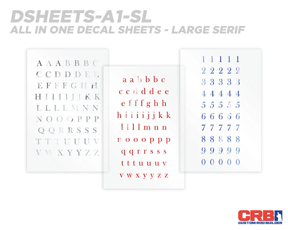 CRB All-in-One Number & Alphabet Rod Decal Kit - Peel & Stick Letters Supplies 17 CRB All-in-One Number & Alphabet Rod Decal Kit - Peel & Stick Letters Supplies