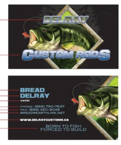 Mud Hole Custom Business Cards: Largemouth Bass Chasing Lure Gear