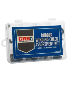 CRB Black Rubber Winding Checks - 80-Piece Assortment Kit Components