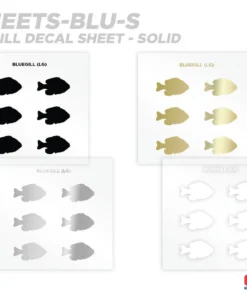 CRB Bluegill Silhouette Rod Decals - Peel & Stick