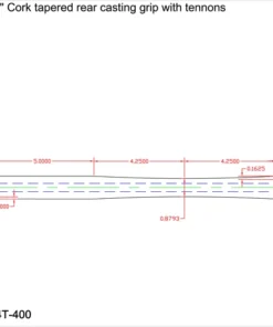 CRB Shaped Cork Rear Casting Grip - 14" Super Grade Components