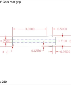 CRB Straight Rear Grip With Single Tenon For Spinning Rods