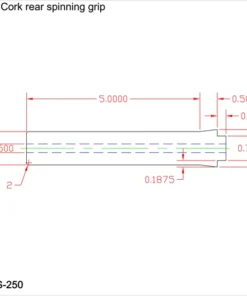 CRB Straight Rear Grip With Single Tenon For Spinning Rods 10 CRB Straight Rear Grip With Single Tenon For Spinning Rods