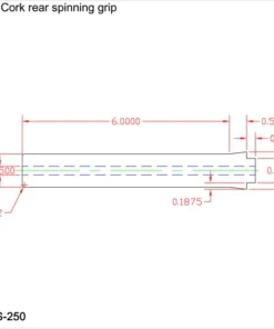 CRB Straight Rear Grip With Single Tenon For Spinning Rods 11 CRB Straight Rear Grip With Single Tenon For Spinning Rods