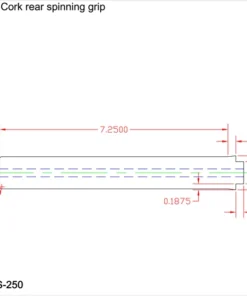 CRB Straight Rear Grip With Single Tenon For Spinning Rods 12 CRB Straight Rear Grip With Single Tenon For Spinning Rods