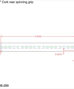 CRB Straight Rear Grip With Single Tenon For Spinning Rods 13 CRB Straight Rear Grip With Single Tenon For Spinning Rods