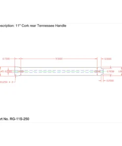 CRB Components Cork Rear Tennessee Handle Grip - 11&quot Super Grade