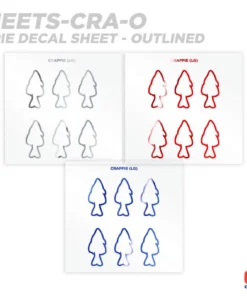 CRB Crappie Silhouette Rod Decals - Peel & Stick