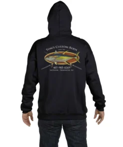 Mud Hole Custom Hoodie: Bamboo Frame With Crossing Rods Gear