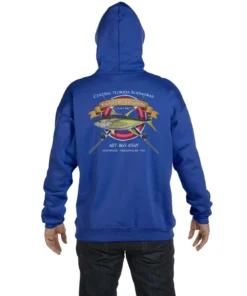 Mud Hole Custom Hoodie: Life Ring With Crossing Rods