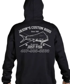 Mud Hole Gear Custom Hoodie: Vintage Distressed Fish And Rods