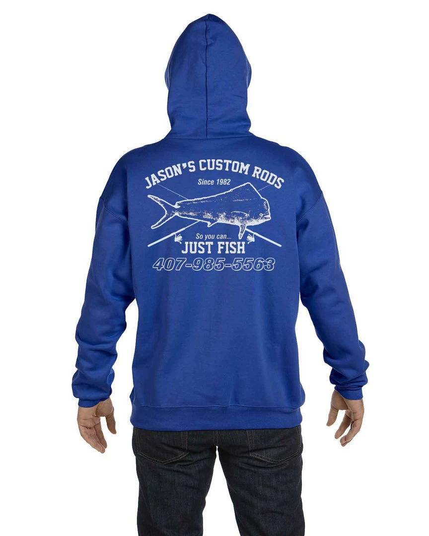 Mud Hole Gear Custom Hoodie: Vintage Distressed Fish And Rods 7 Mud Hole Gear Custom Hoodie: Vintage Distressed Fish And Rods