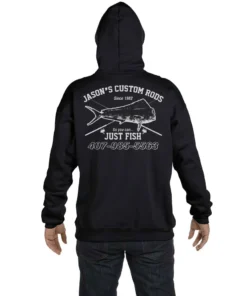 Mud Hole Gear Custom Hoodie: Vintage Distressed Fish And Rods 18 Mud Hole Gear Custom Hoodie: Vintage Distressed Fish And Rods