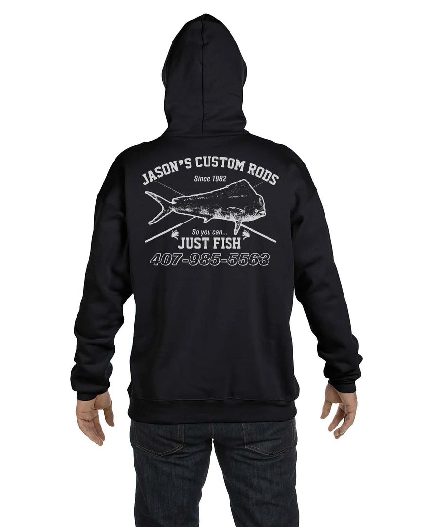 Mud Hole Gear Custom Hoodie: Vintage Distressed Fish And Rods 9 Mud Hole Gear Custom Hoodie: Vintage Distressed Fish And Rods