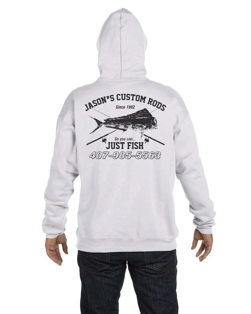 Mud Hole Gear Custom Hoodie: Vintage Distressed Fish And Rods 11 Mud Hole Gear Custom Hoodie: Vintage Distressed Fish And Rods