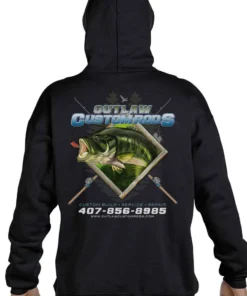 Mud Hole Gear Custom Hoodie: Largemouth Bass Chasing Lure