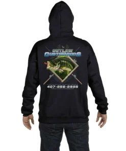 Mud Hole Gear Custom Hoodie: Largemouth Bass Chasing Lure