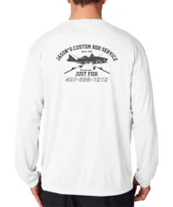 Mud Hole Gear Long-Sleeve Mesh Performance Tee: Vintage Distressed Fish And Rods
