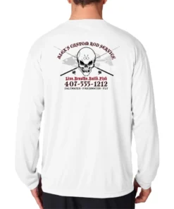 Mud Hole Long-Sleeve Mesh Performance Tee: Skull With Crossing Rods