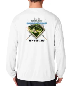 Mud Hole Long-Sleeve Mesh Performance Tee: Largemouth Bass Chasing Lure