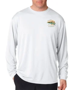 Mud Hole Custom Long-Sleeve Mesh Performance Tee: Emerging Snook