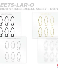 CRB Largemouth Bass Silhouette Rod Decals - Peel & Stick Supplies