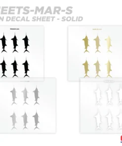 CRB Marlin Silhouette Rod Decals - Peel & Stick Supplies