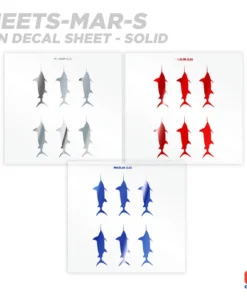 CRB Marlin Silhouette Rod Decals - Peel & Stick Supplies