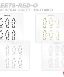 CRB Redfish Silhouette Rod Decals - Peel & Stick