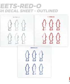 CRB Redfish Silhouette Rod Decals - Peel & Stick