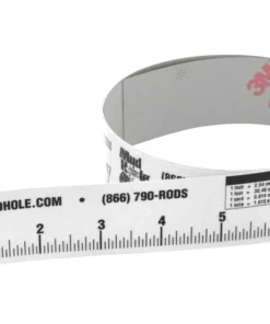 Mud Hole Measuring Tools Rod Builder's Adhesive-Backed Measuring Tape & Conversion Chart