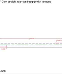 CRB Components Straight Rear Grip With Two Tenons For Casting Rods