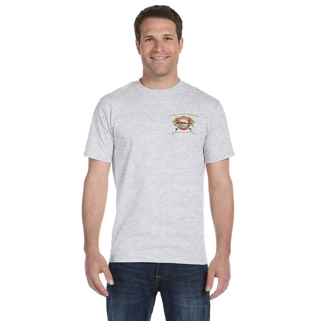 Mud Hole Custom T-Shirt: Life Ring With Crossing Rods Gear 8 Mud Hole Custom T-Shirt: Life Ring With Crossing Rods Gear