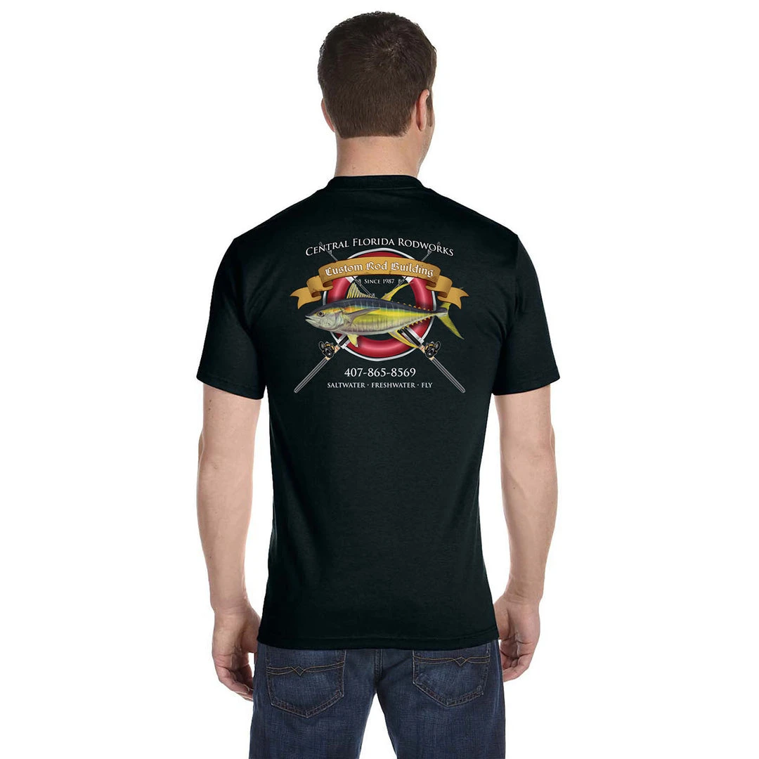 Mud Hole Custom T-Shirt: Life Ring With Crossing Rods Gear 9 Mud Hole Custom T-Shirt: Life Ring With Crossing Rods Gear