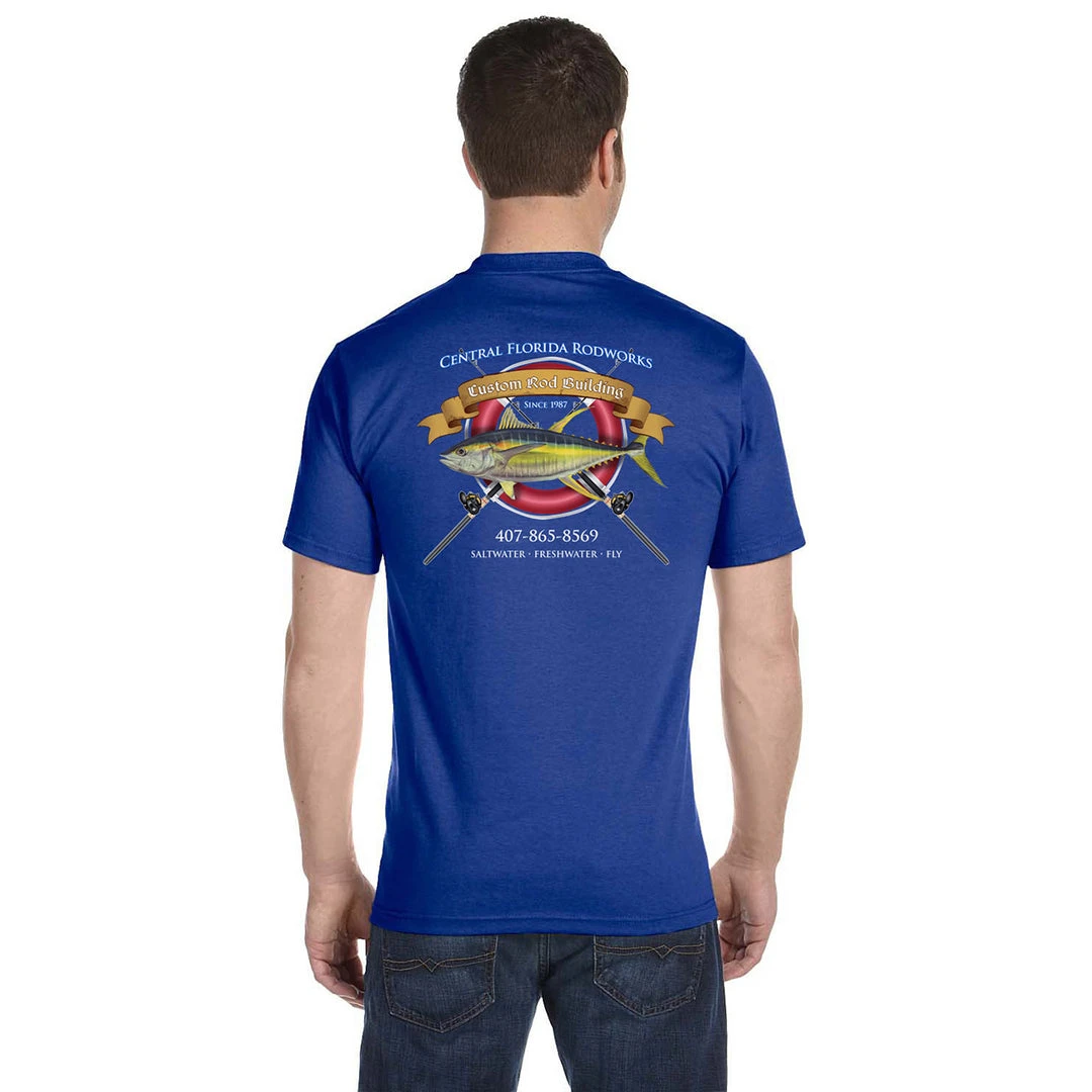 Mud Hole Custom T-Shirt: Life Ring With Crossing Rods Gear 11 Mud Hole Custom T-Shirt: Life Ring With Crossing Rods Gear