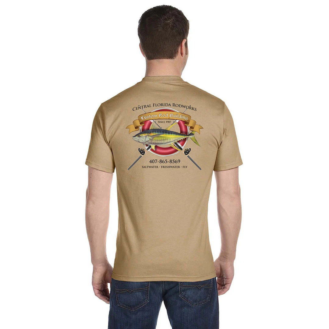 Mud Hole Custom T-Shirt: Life Ring With Crossing Rods Gear 13 Mud Hole Custom T-Shirt: Life Ring With Crossing Rods Gear