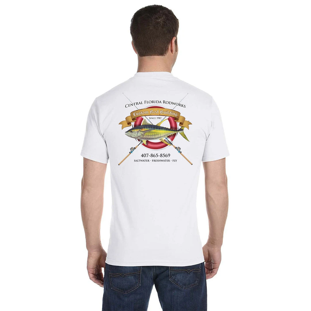 Mud Hole Custom T-Shirt: Life Ring With Crossing Rods Gear 15 Mud Hole Custom T-Shirt: Life Ring With Crossing Rods Gear