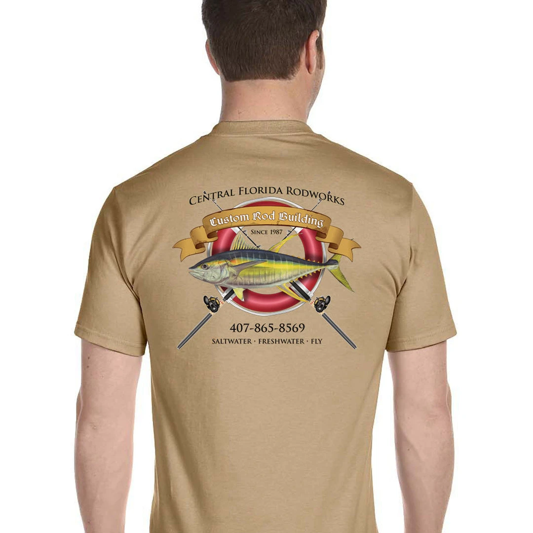 Mud Hole Custom T-Shirt: Life Ring With Crossing Rods Gear 3 Mud Hole Custom T-Shirt: Life Ring With Crossing Rods Gear