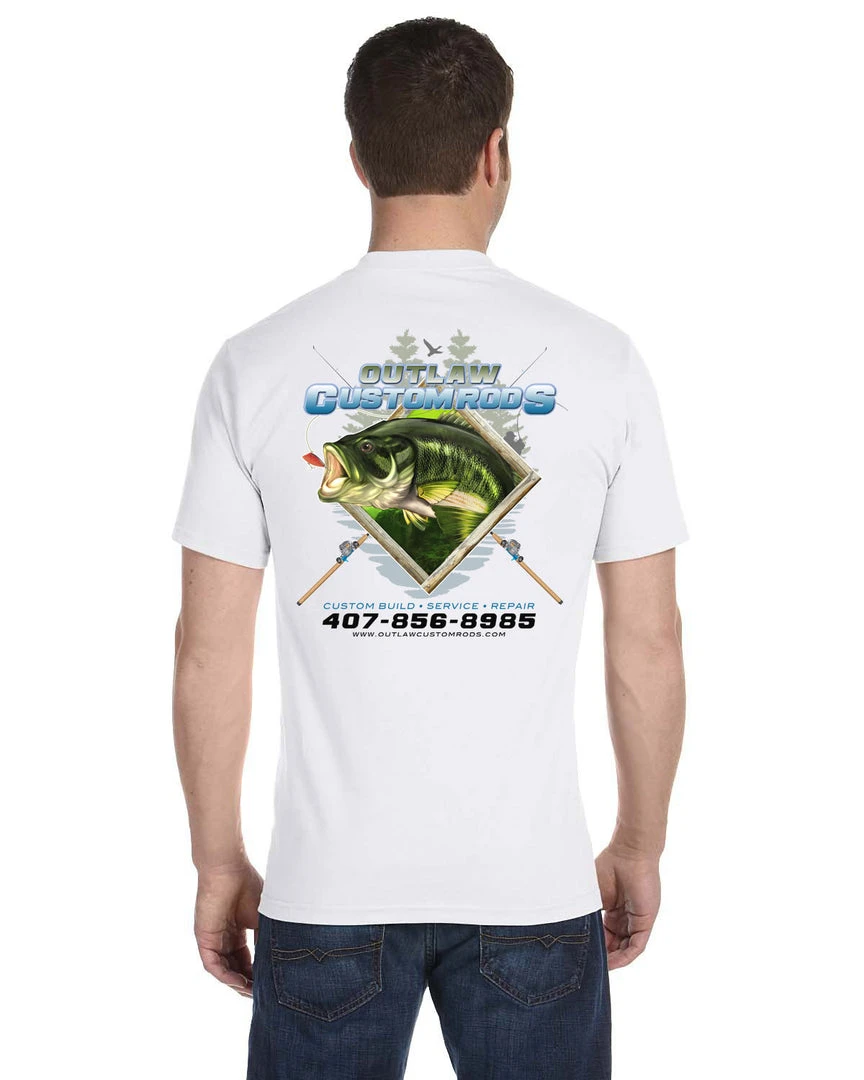 Mud Hole Custom T-Shirt: Largemouth Bass Chasing Lure 6 Mud Hole Custom T-Shirt: Largemouth Bass Chasing Lure