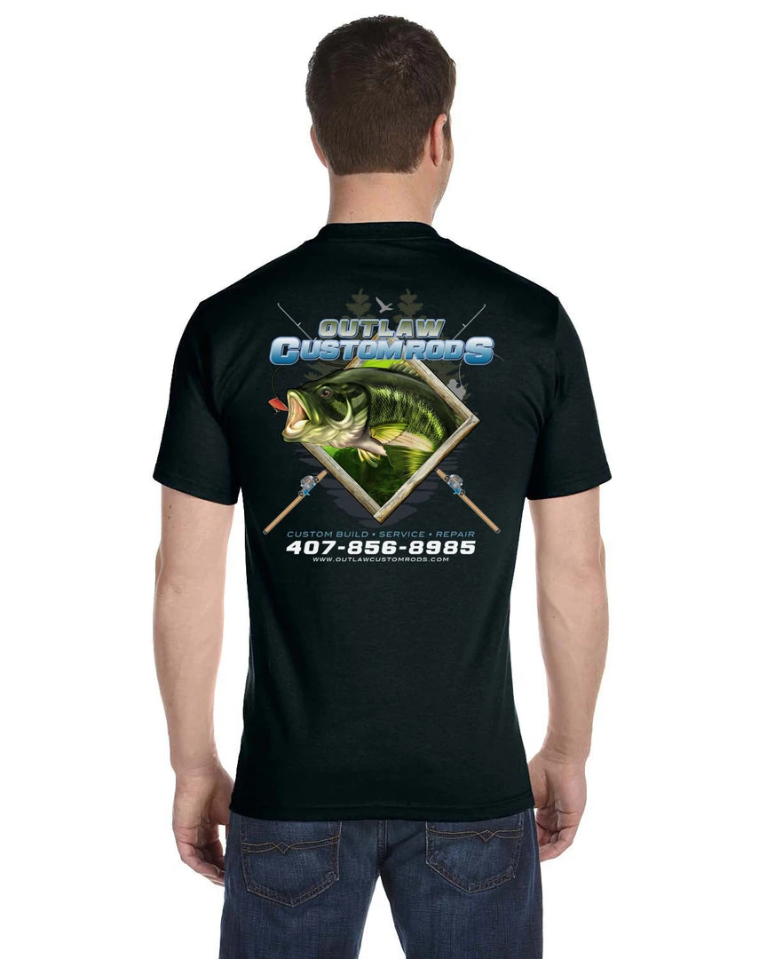 Mud Hole Custom T-Shirt: Largemouth Bass Chasing Lure 8 Mud Hole Custom T-Shirt: Largemouth Bass Chasing Lure