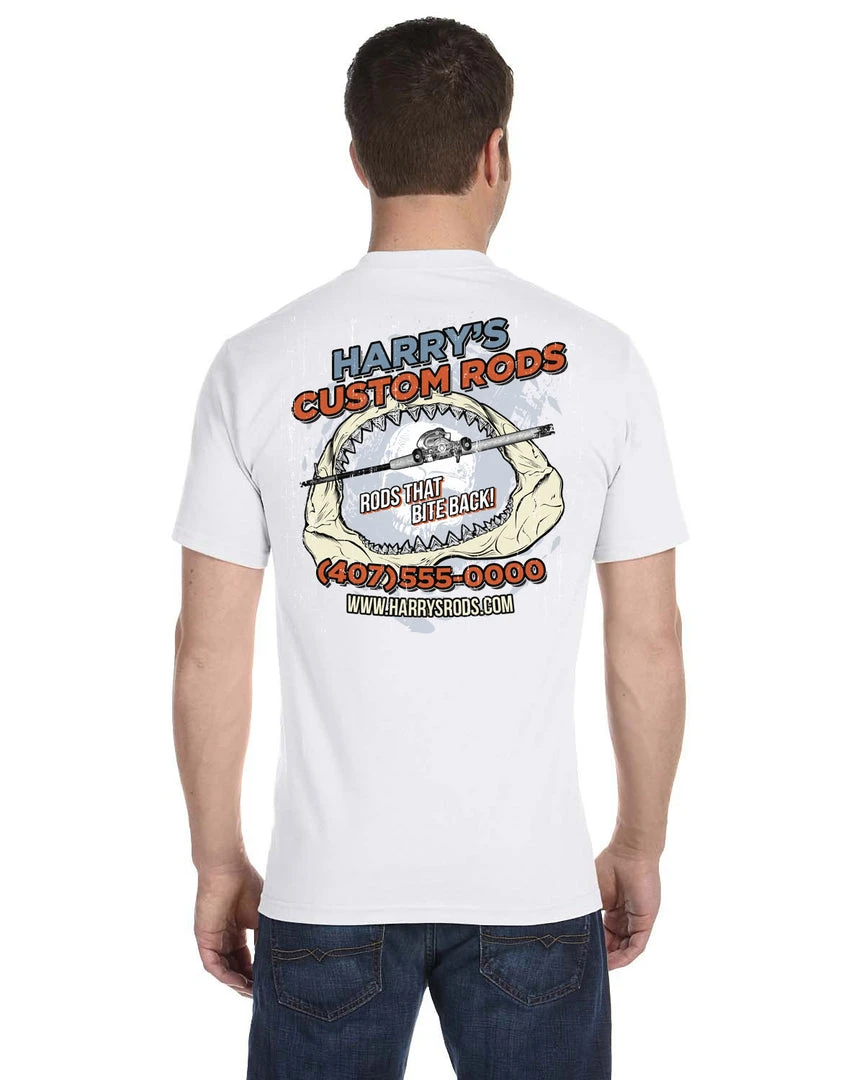 Mud Hole Gear Custom T-Shirt: Shark Jaws 8 Mud Hole Gear Custom T-Shirt: Shark Jaws