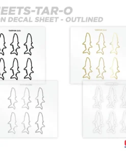 CRB Supplies Tarpon Silhouette Rod Decals - Peel & Stick