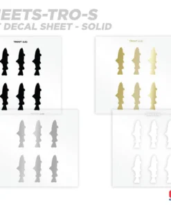 CRB Trout Silhouette Rod Decals - Peel & Stick
