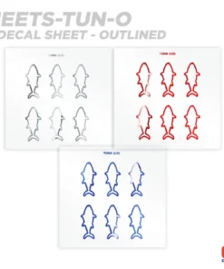 CRB Tuna Silhouette Rod Decals - Peel & Stick Supplies