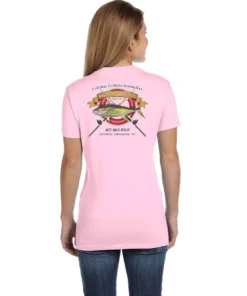 Mud Hole Women's Custom T-Shirt: Life Ring With Crossing Rods