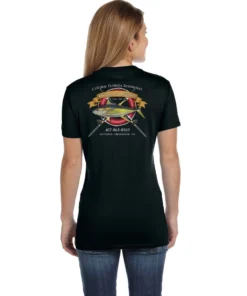 Mud Hole Women's Custom T-Shirt: Life Ring With Crossing Rods