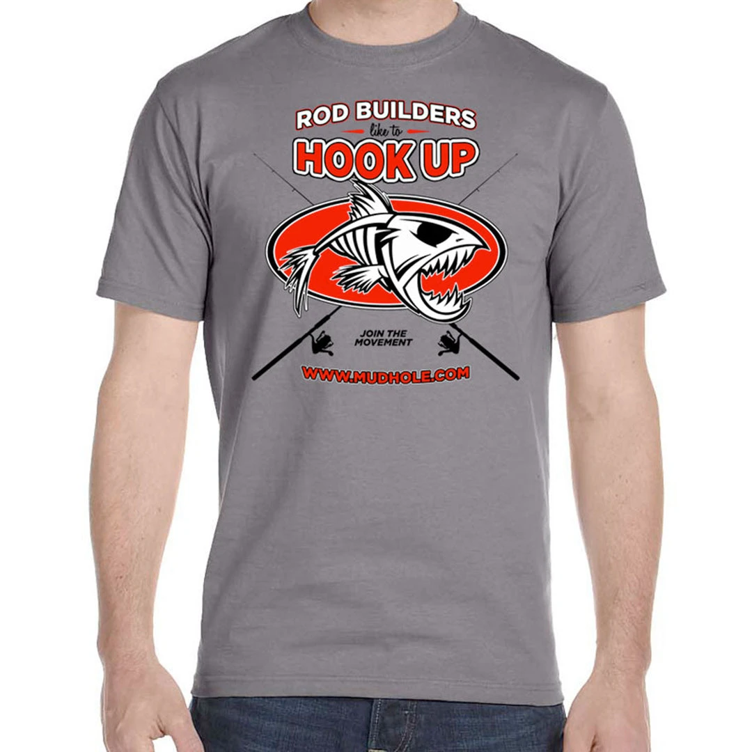 Mud Hole 'Rod Builders Hook Up' Fish Skeleton Tee Gear 3 Mud Hole 'Rod Builders Hook Up' Fish Skeleton Tee Gear